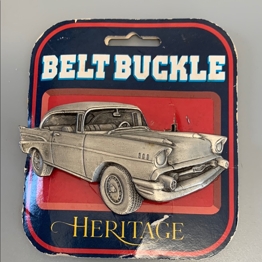Heritage Vintage 1979 Bergamot Brass Works 57’ Chevy Belt Buckle DeadStock